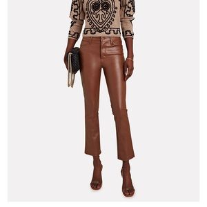 MOTHER JEANS The Dazzler Faux Leather Ankle Pants